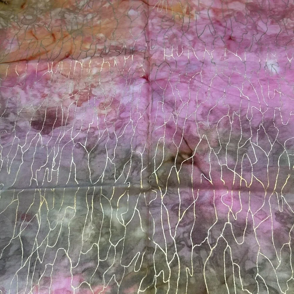 Batik Sunset Colors Fabric Lot Quilting Crafts Sewing Art Project Cotton 4 Pc